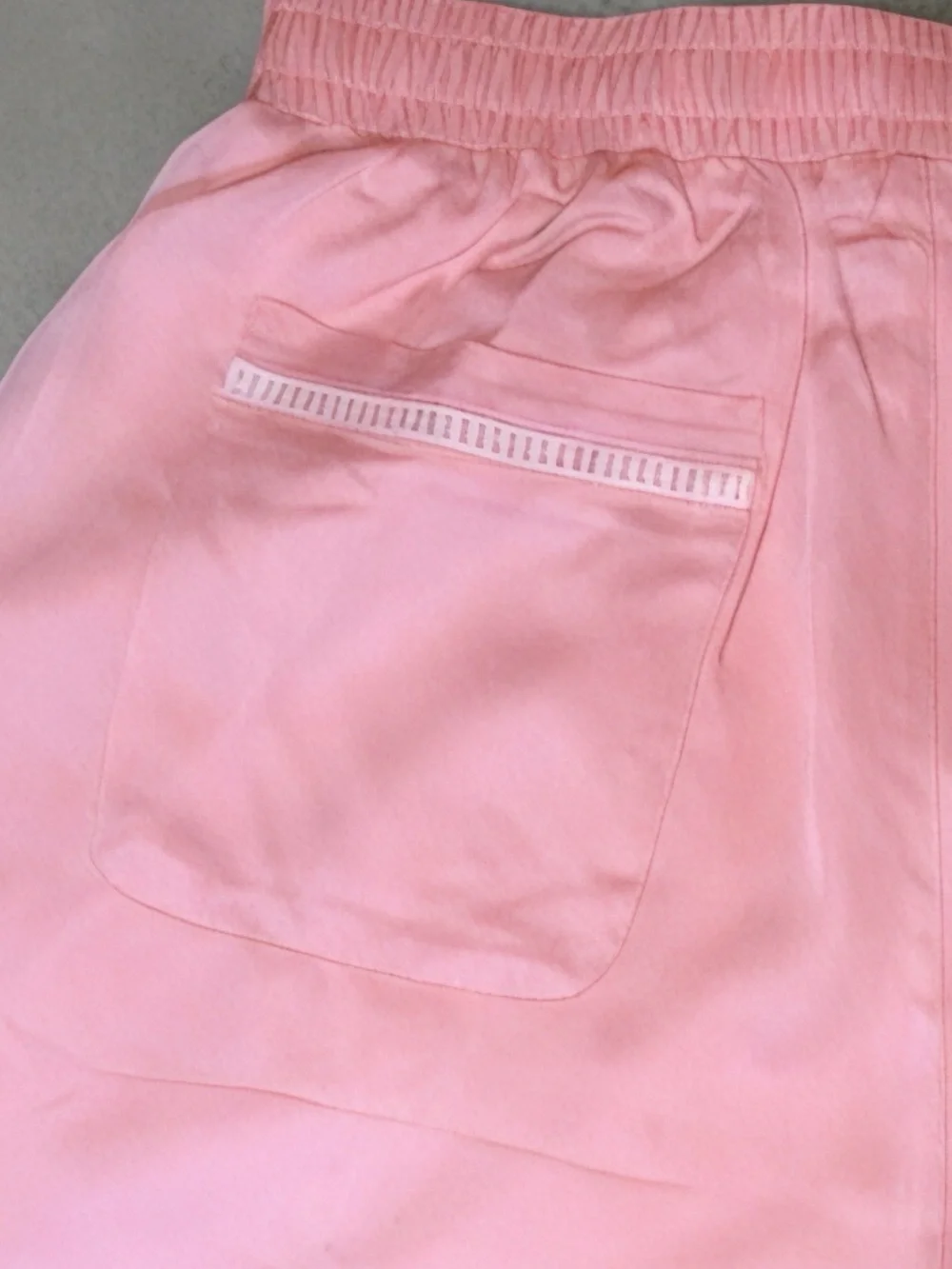 Pink Elastic Waist Shorts with Tag